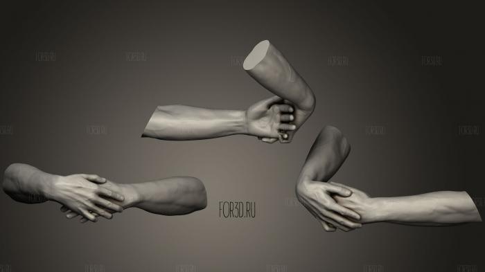 Male Hands 5 stl model for CNC
